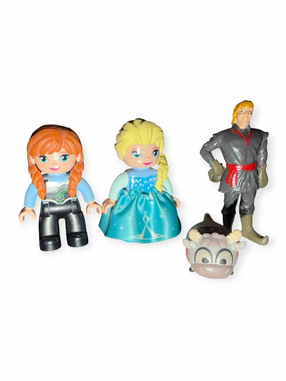 Disney Frozen Figure Lot- Anna, Elsa, Kristoff, and Sven